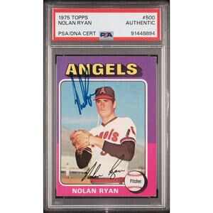 1975 Topps #500 Nolan Ryan AUTO PSA/DNA Authentic California Angels